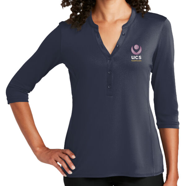 UCS - ® Ladies UV Choice Pique Henley Thumbnail